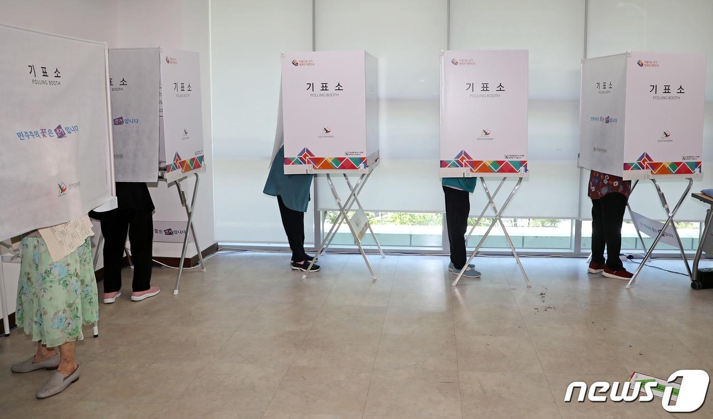 본문 이미지 - 제8회 전국동시지방선거 사전투표소 자료사진. 사진은  기사내용과 관계 없음. ⓒ News1 