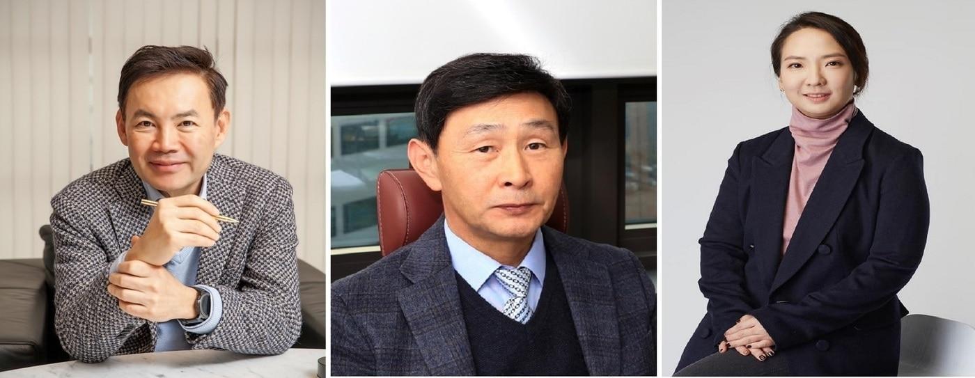 왼쪽부터 송하경 모나미회장, 허상일 모닝글로리 대표, 최현수 깨끗한나라 대표(각사 제공)ⓒ 뉴스1