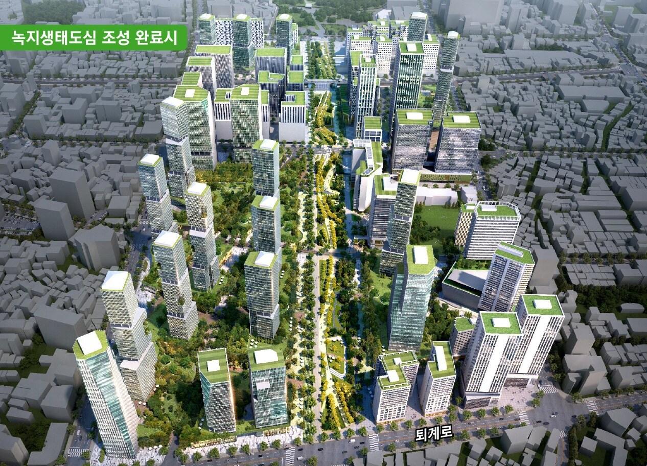 본문 이미지 - 녹지생태도심 조성 완료시 이미지(서울시 제공) ⓒ 뉴스1