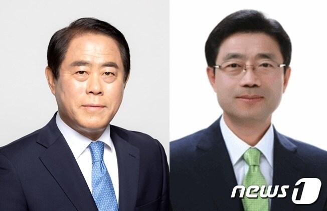 본문 이미지 - 왼쪽부터 김재무 더불어민주당 광양시장 후보(62) 정인화 무소속 광양시장 후보(64)ⓒ 뉴스1