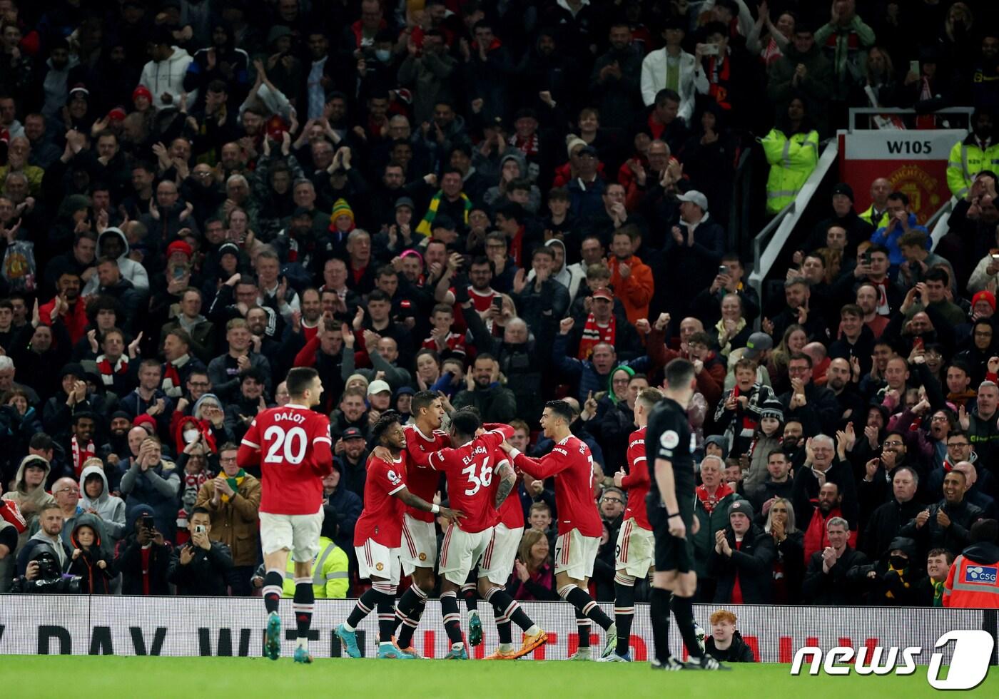 마지막 홈 경기에서 승리를 챙긴 맨체스터 유나이티드. ⓒ 로이터=뉴스1