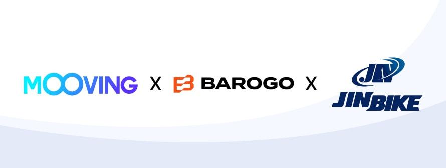 본문 이미지 - 전략적 투자 계약을 맺은 무빙과 바로고, 진바이크의 로고 ⓒ 뉴스1