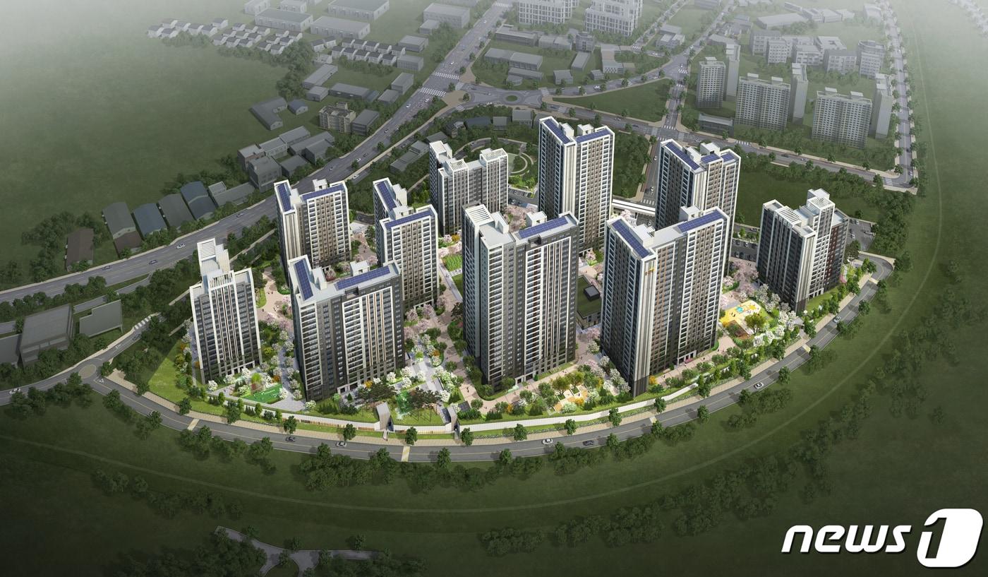 1호선 전곡역 제일풍경채 리버파크 조감도. ⓒ 뉴스1
