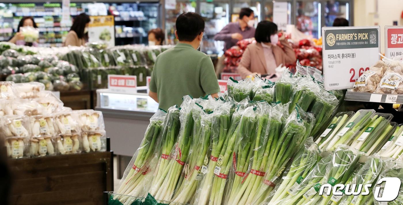 3일 서울 한 대형마트를 찾은 시민들이 장을 보고 있다. /뉴스1 ⓒ News1 박지혜 기자