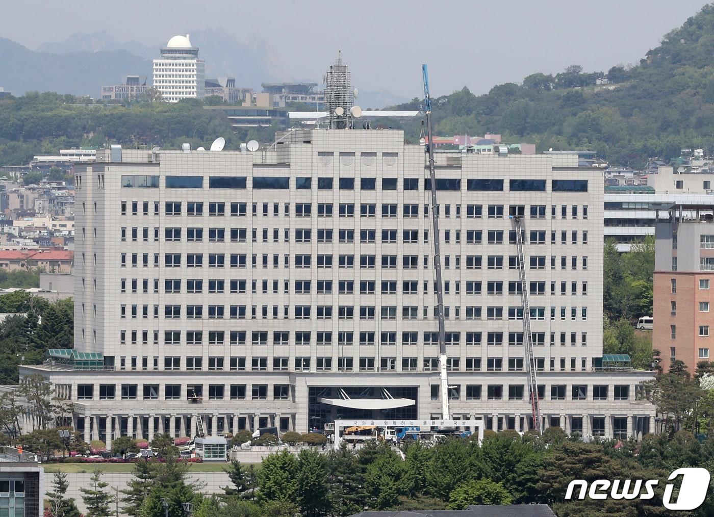 본문 이미지 - 대통령 집무실로 사용됐던 서울 용산구 국방부 청사.  2022.5.3/뉴스1 ⓒ News1 구윤성 기자