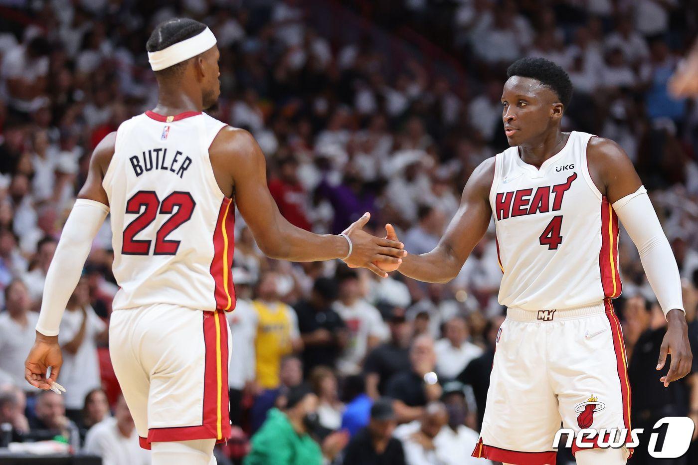 NBA 마애이매가 필라델피아를 꺾고 플레이오프 2라운드 2연승을 달렸다. ⓒ AFP=뉴스1