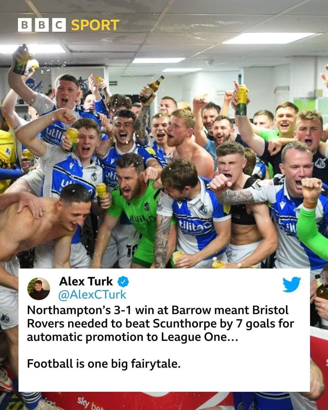 본문 이미지 - 승격에 성공한 브리스톨 로버스(BBC 스포츠 SNS)ⓒ 뉴스1