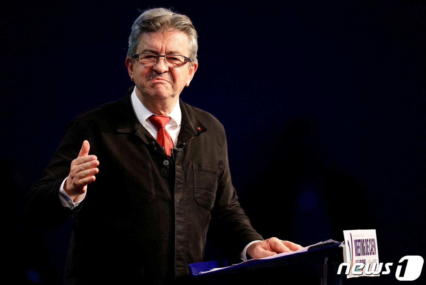 프랑스 좌파연합 '누페스'를 이끌고 있는 장뤼크 멜랑숑 '불복하는 프랑스(LFI)' 대표. ⓒ 로이터=뉴스1 ⓒ News1 최서윤 기자