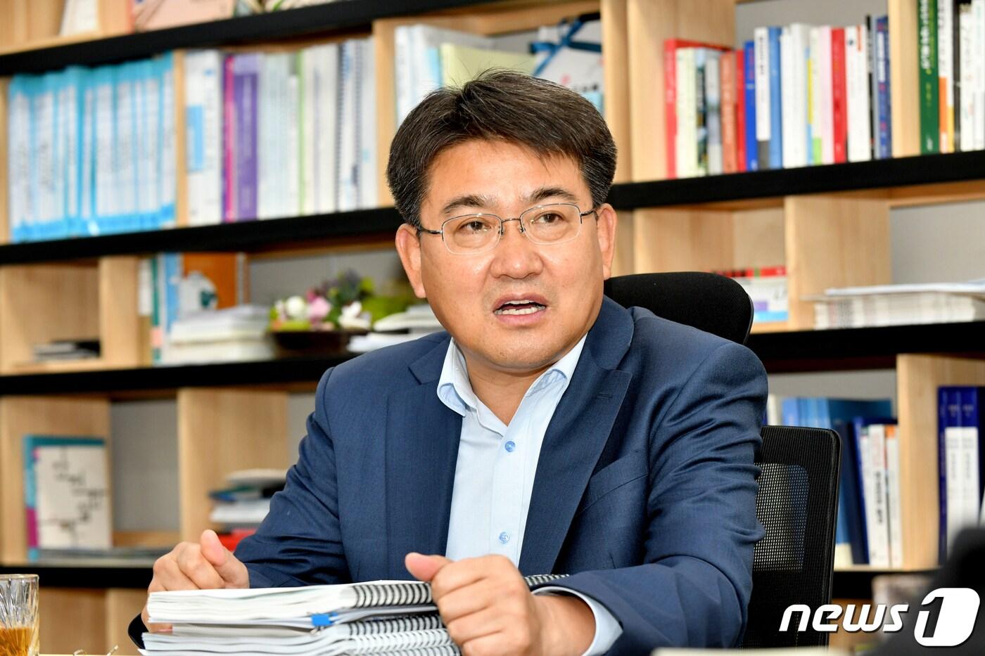 본문 이미지 - 오승록 서울 노원구청장이 9일 뉴스1과 인터뷰를 하고 있다(노원구제공)ⓒ 뉴스1