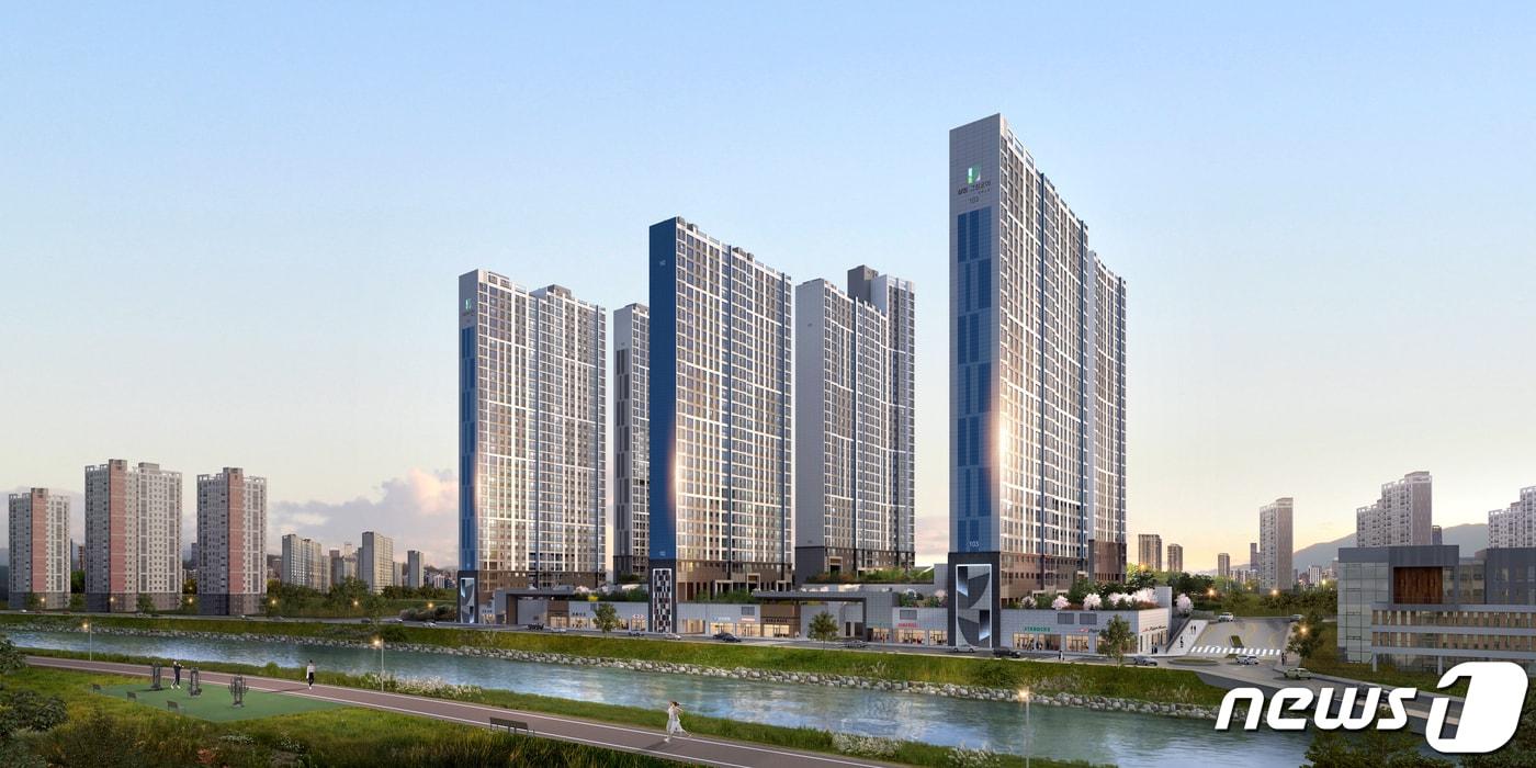 삼정기업이 이달 중 분양하는 대구 수성구 시지삼정그린코아포레스트 투시도.ⓒ 뉴스1