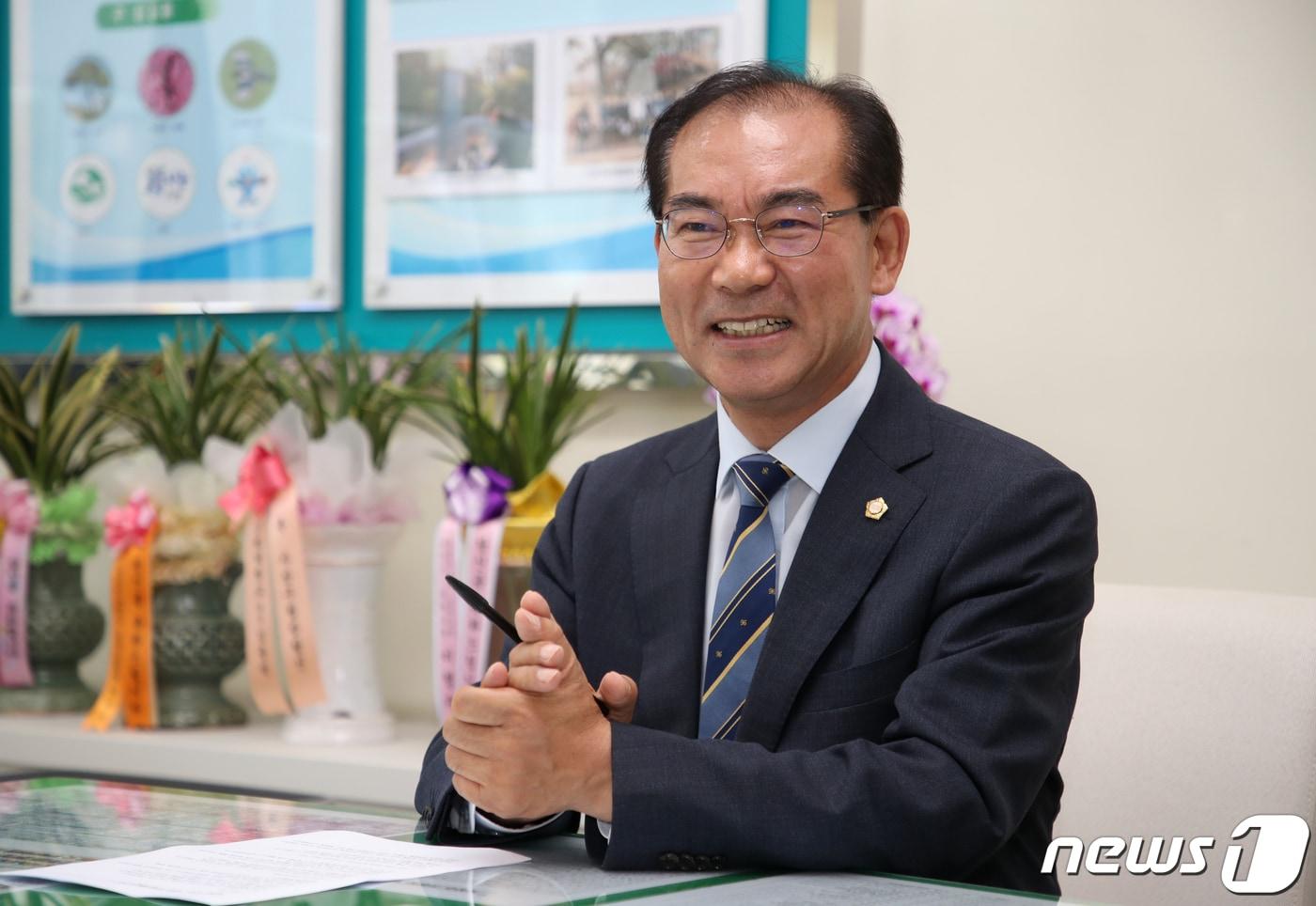 조병길 부산 사상구청장이  뉴스1과 인터뷰를 하고 있다.  ⓒ News1 DB