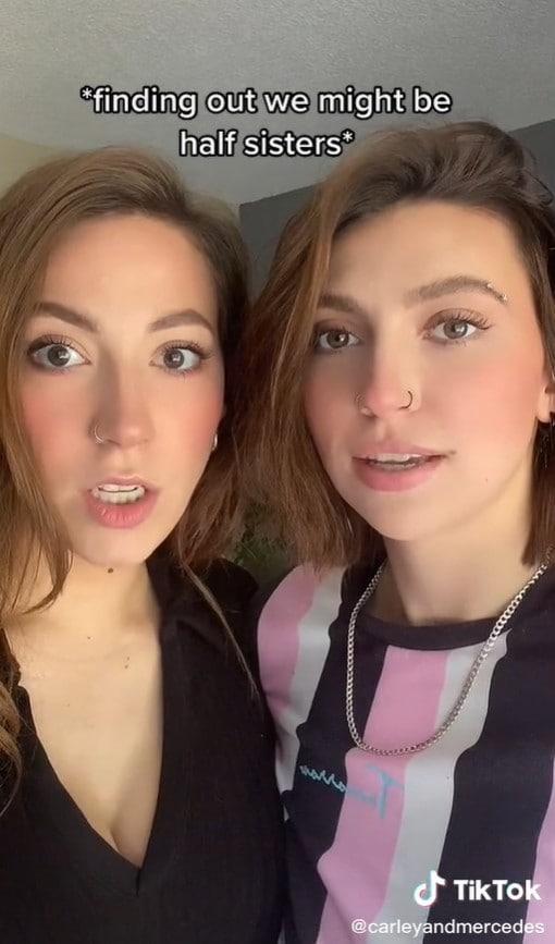 본문 이미지 - 똑 닮은 레즈비언 커플 칼리(Carley)와 메르세데스(Mercedes) (틱톡 갈무리) ⓒ 뉴스1