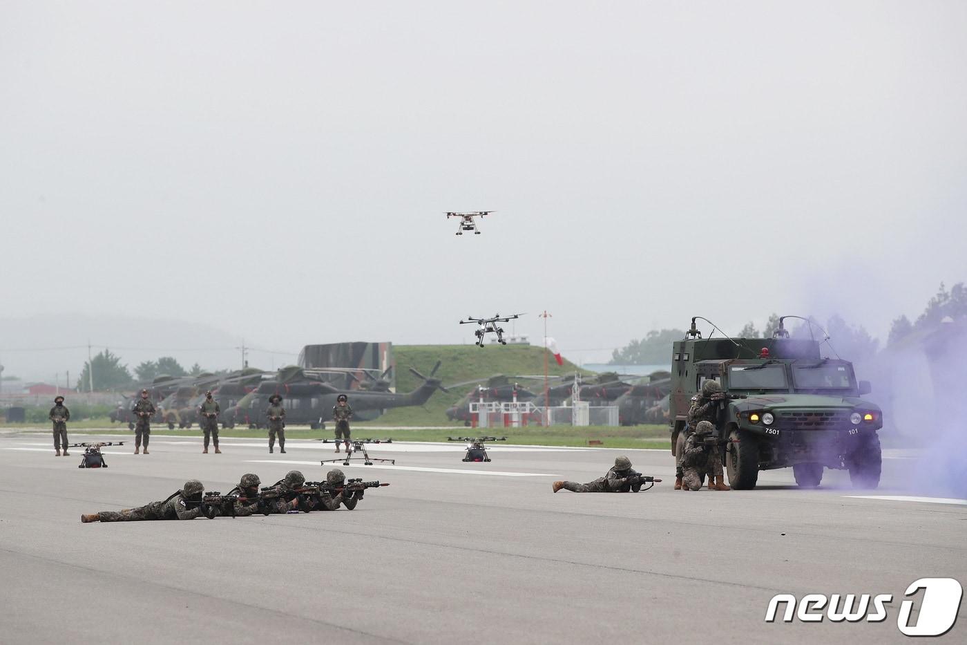 작년 6월 열린 '아미타이거 드론봇 페스티벌'. (육군 제공) 2022.6.24/뉴스1