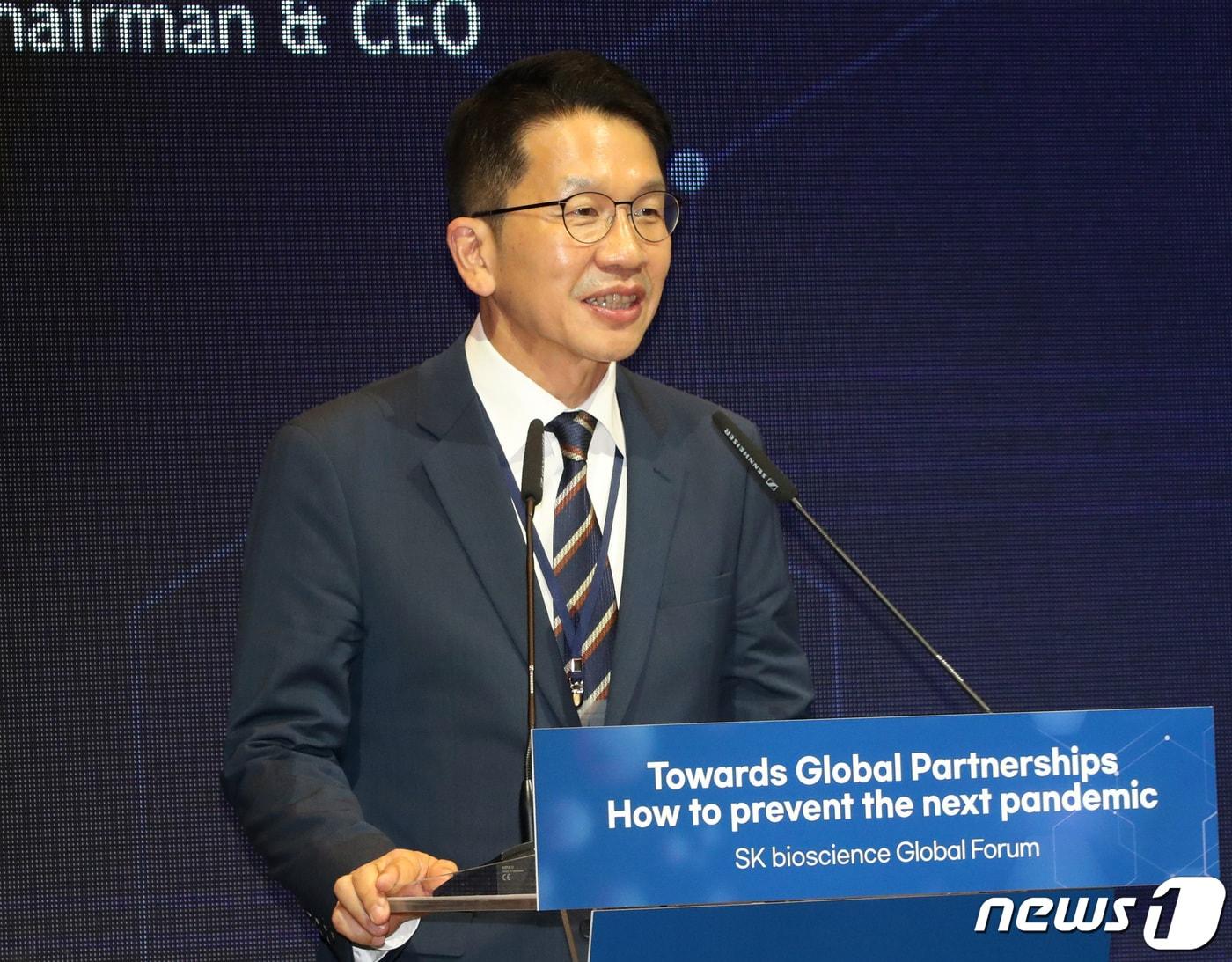 본문 이미지 - 최창원 SK수펙스추구협의회 의장 겸 SK디스커버리 대표이사 부회장. 2022.6.27/뉴스1 ⓒ News1 김영운 기자