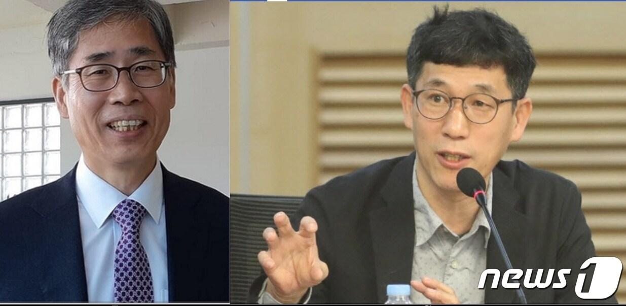 본문 이미지 - 신평 변호사(왼쪽)와 진중권 전 동양대 교수. ⓒ 뉴스1