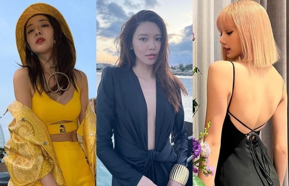 본문 이미지 - 코로나19로 답답한 생활을 이어가던 사람들 사이에서 과감한 노출 패션이 인기를 끌고 있다. 가수 산다라박(왼쪽부터), 그룹 소녀시대 수영, 그룹 블랙핑크 리사. (인스타그램 갈무리) ⓒ 뉴스1