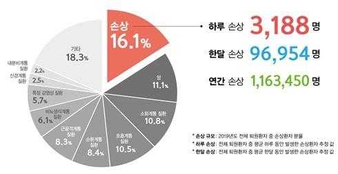 본문 이미지 - 2019년 질환별 퇴원환자 분포 (질병관리청 제공) ⓒ 뉴스1