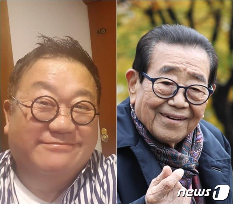 본문 이미지 - 이용식(왼쪽, 딸 이수민 인스타그램), 故 송해(뉴스1 DB) ⓒ 뉴스1