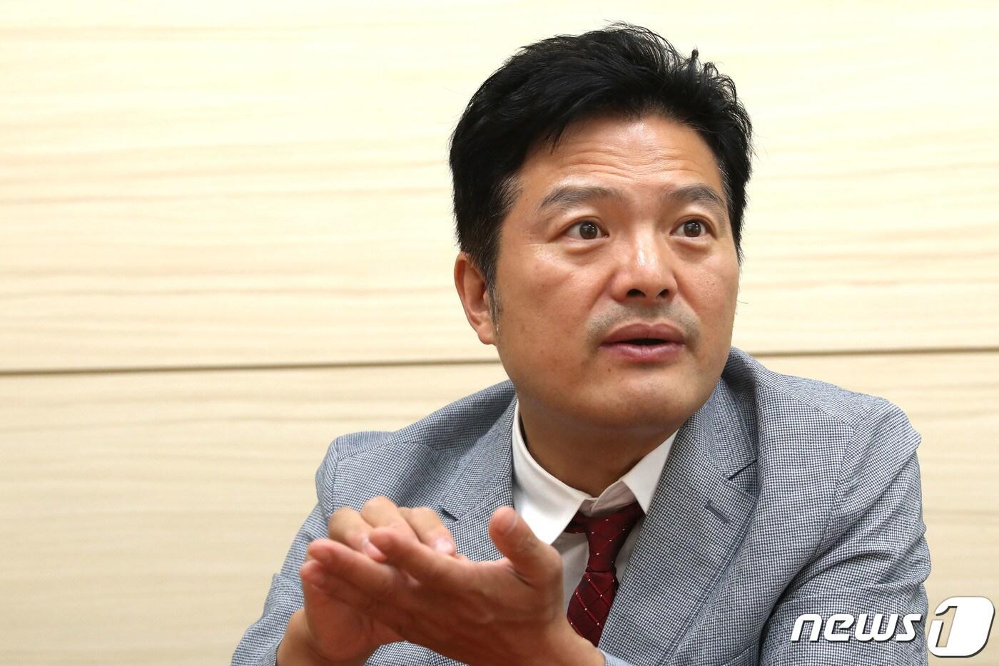 본문 이미지 - 김태우 강서구청장 당선인이 8일 서울 강서구 구청장 인수위 사무실에서 뉴스1과 인터뷰를 하고 있다. 2022.6.8/뉴스1 ⓒ News1 이광호 기자