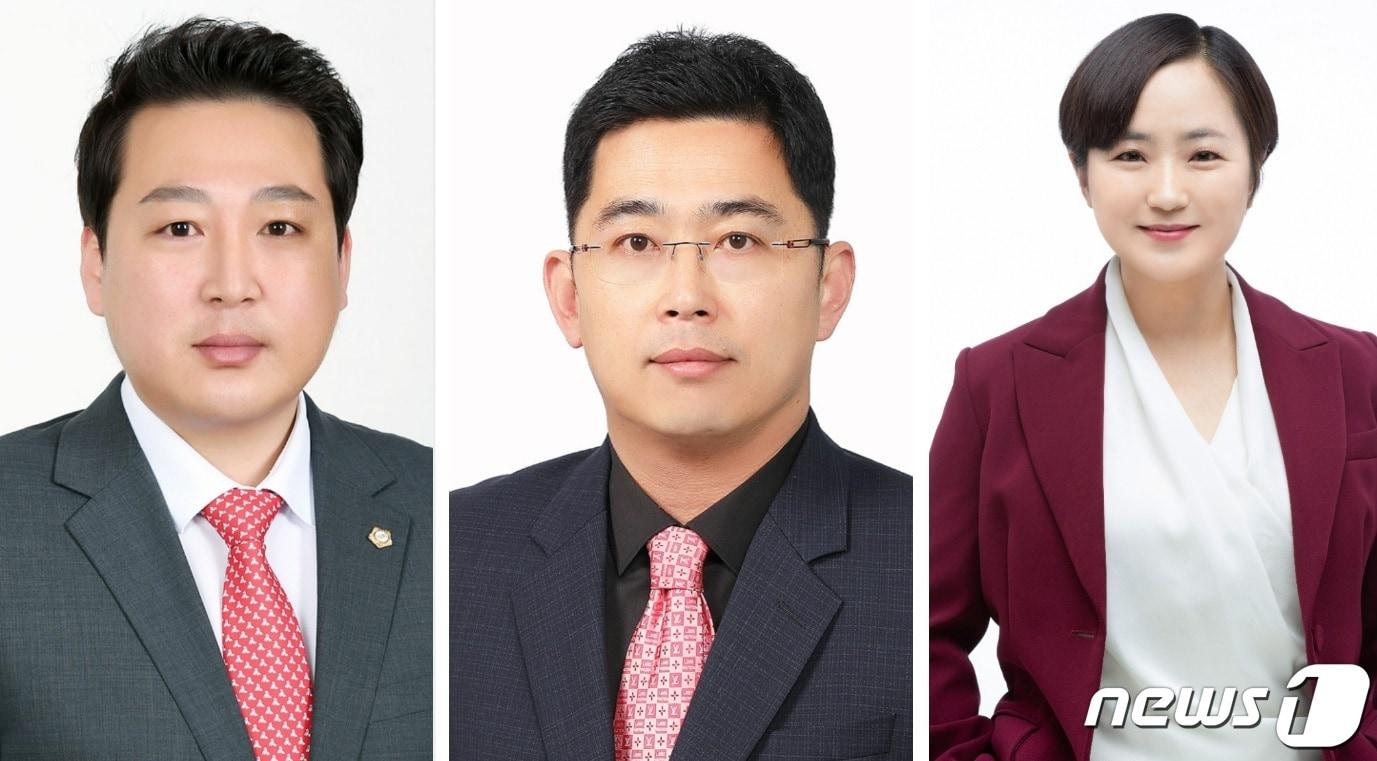 본문 이미지 - 왼쪽부터 국민의힘 황선호 의원, 송진욱 의원, 지민희 의원. (선거관리위원회 제공)ⓒ 뉴스1