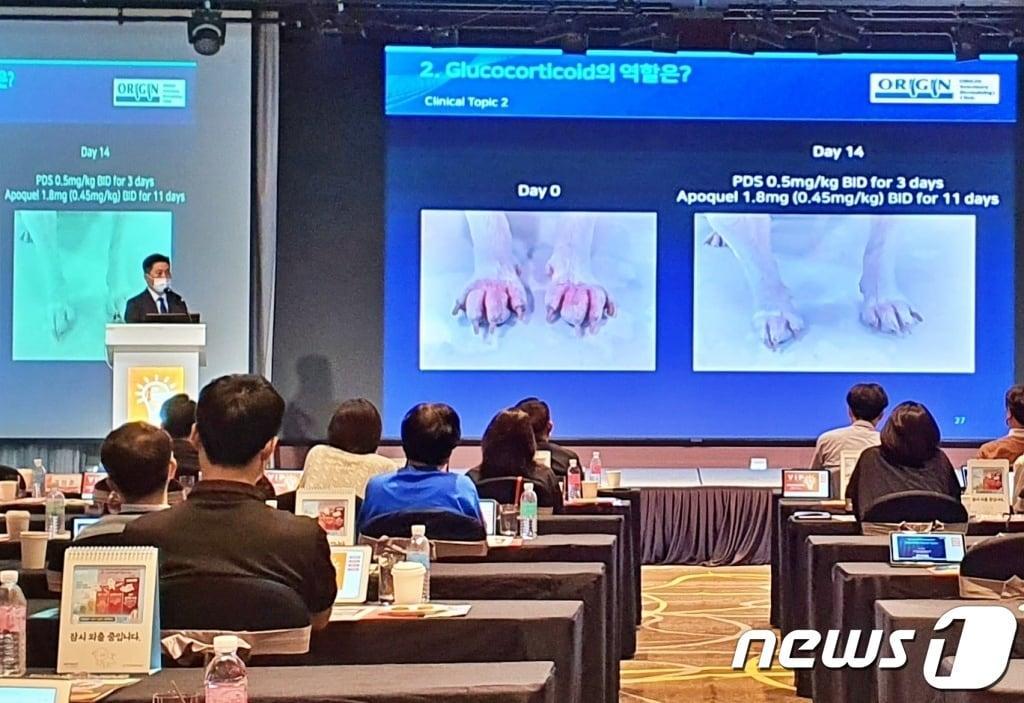 본문 이미지 - 17일 경기 수원시 노보텔 앰버서더 수원에서는 임상수의사들을 대상으로 한 한국조에티스 VIP심포지엄이 개최됐다. ⓒ 뉴스1 최서윤 기자