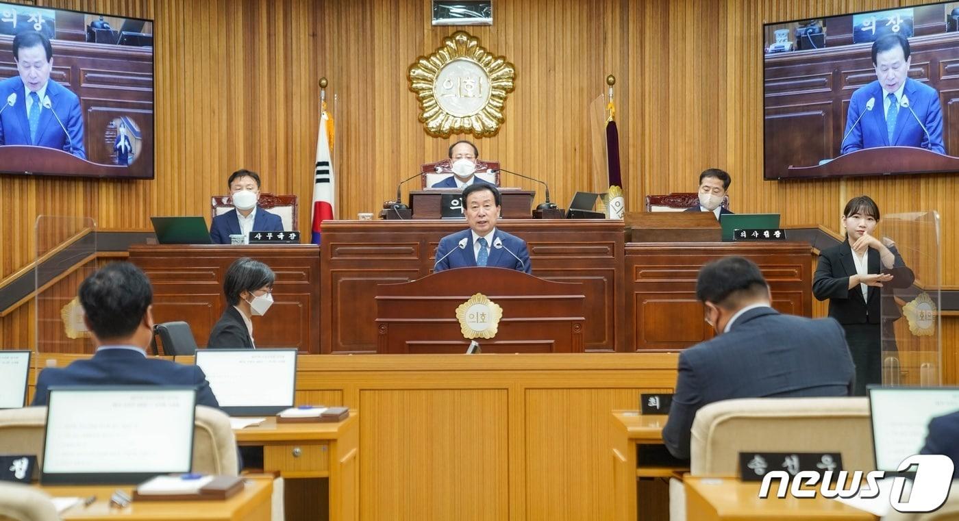 본문 이미지 - 박홍률 목포시장, 시정연설ⓒ 뉴스1