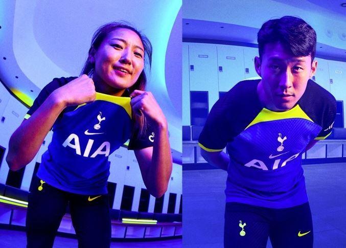본문 이미지 - 토트넘 홈페이지 메인에 등장한 조소현(왼쪽)과 손흥민(토트넘 홈페이지)ⓒ 뉴스1
