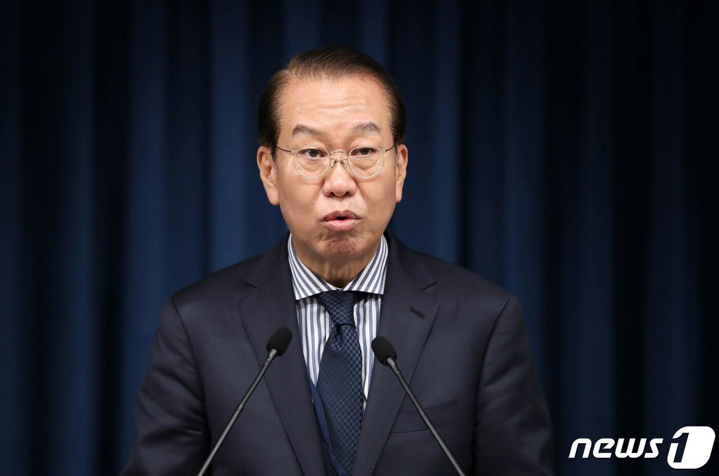 본문 이미지 - 권영세 통일부 장관이 22일 용산 대통령실 청사 브리핑룸에서 윤석열 대통령에게 진행한 부처 업무보고 결과를 브리핑하고 있다. 대통령실사진기자단 2022.7.22/뉴스1 ⓒ News1 오대일 기자