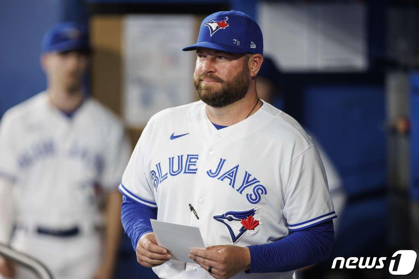 토론토 블루제이스의 감독 대행을 맡고 있는 존 슈나이더 벤치코치. ⓒ AFP=뉴스1