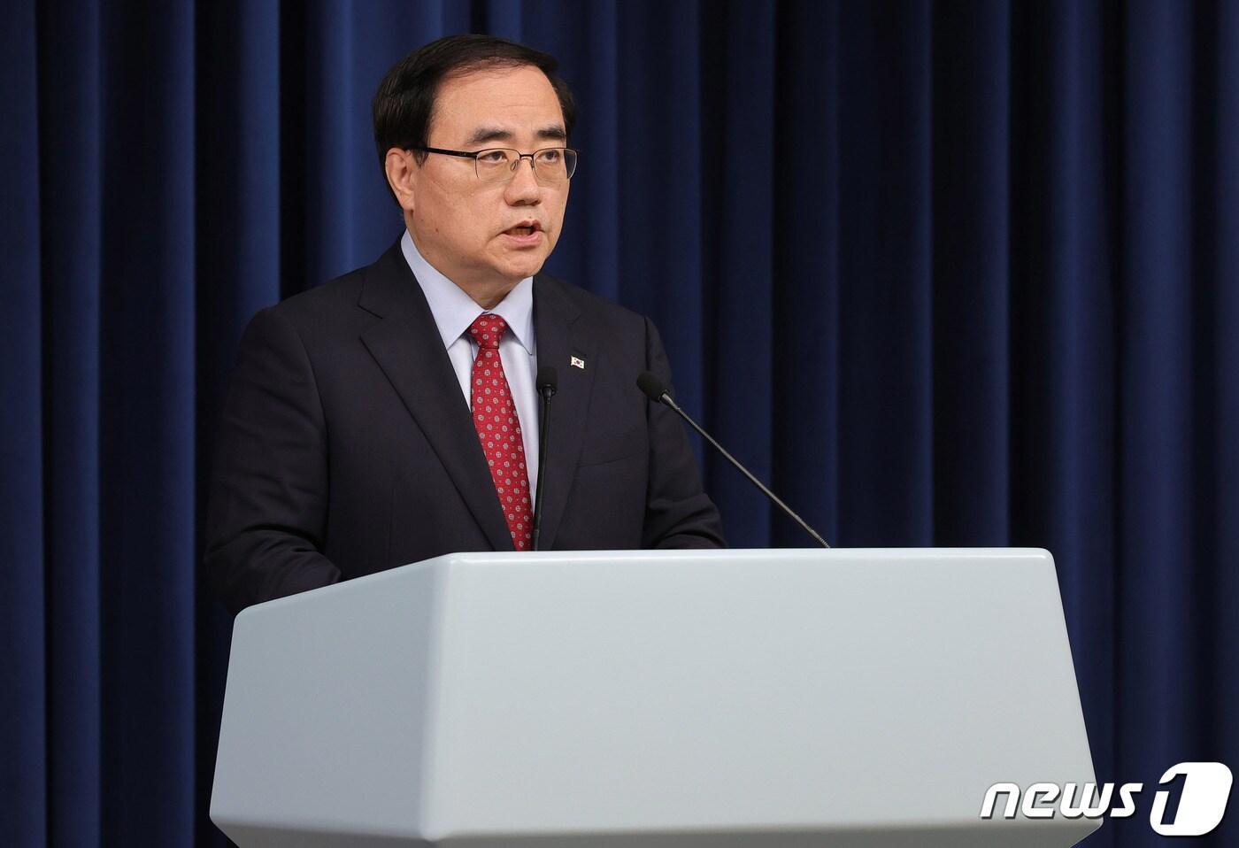 본문 이미지 - 김성한 국가안보실장이 25일 용산 대통령실에서 조코 위도도 인도네시아 대통령 방한 관련 브리핑을 하고 있다. (대통령실사진기자단) 2022.7.25/뉴스1 ⓒ News1 안은나 기자