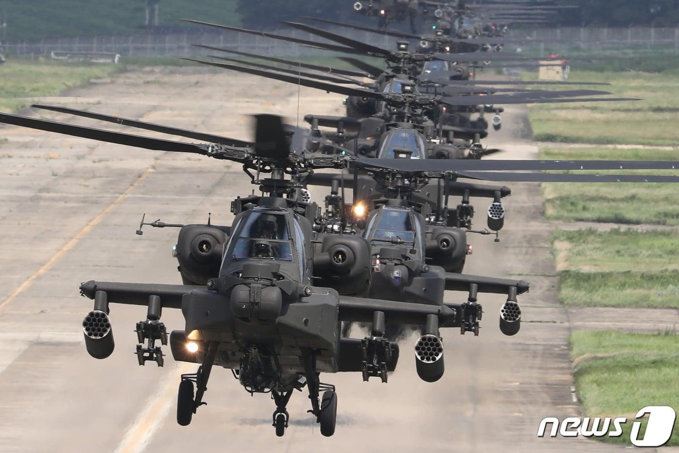 육군의 AH-64E '아파치 가디언' 공격헬기. 2022.7.26/뉴스1 ⓒ News1 사진공동취재단