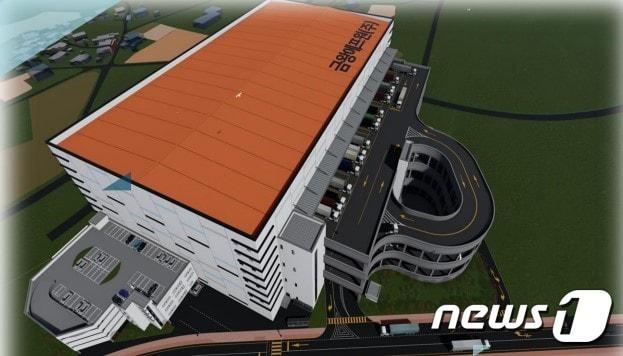 본문 이미지 - 26일 충북 음성군은 금왕테크노밸리산단에 금왕에프원㈜ 물류센터를 착공했다고 밝혔다. 사진은 금왕에프원㈜ 물류센터 조감도.(음성군 제공)2022.7.26/ⓒ 뉴스1