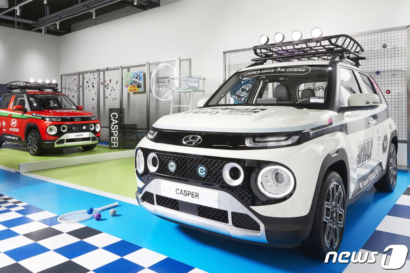 서울 성동구 성수동 ‘캐스퍼 스튜디오 성수’에 전시되어 있는 현대자동차 엔트리 SUV 캐스퍼. (현대차 제공) 2022.7.27/뉴스1