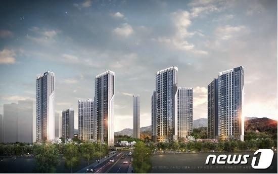 본문 이미지 - GS건설이 경남 창원에서 14년만에 분양하는 ‘창원자이 시그니처’ 투시도. &#40;GS건설 제공&#41; ⓒ 뉴스1