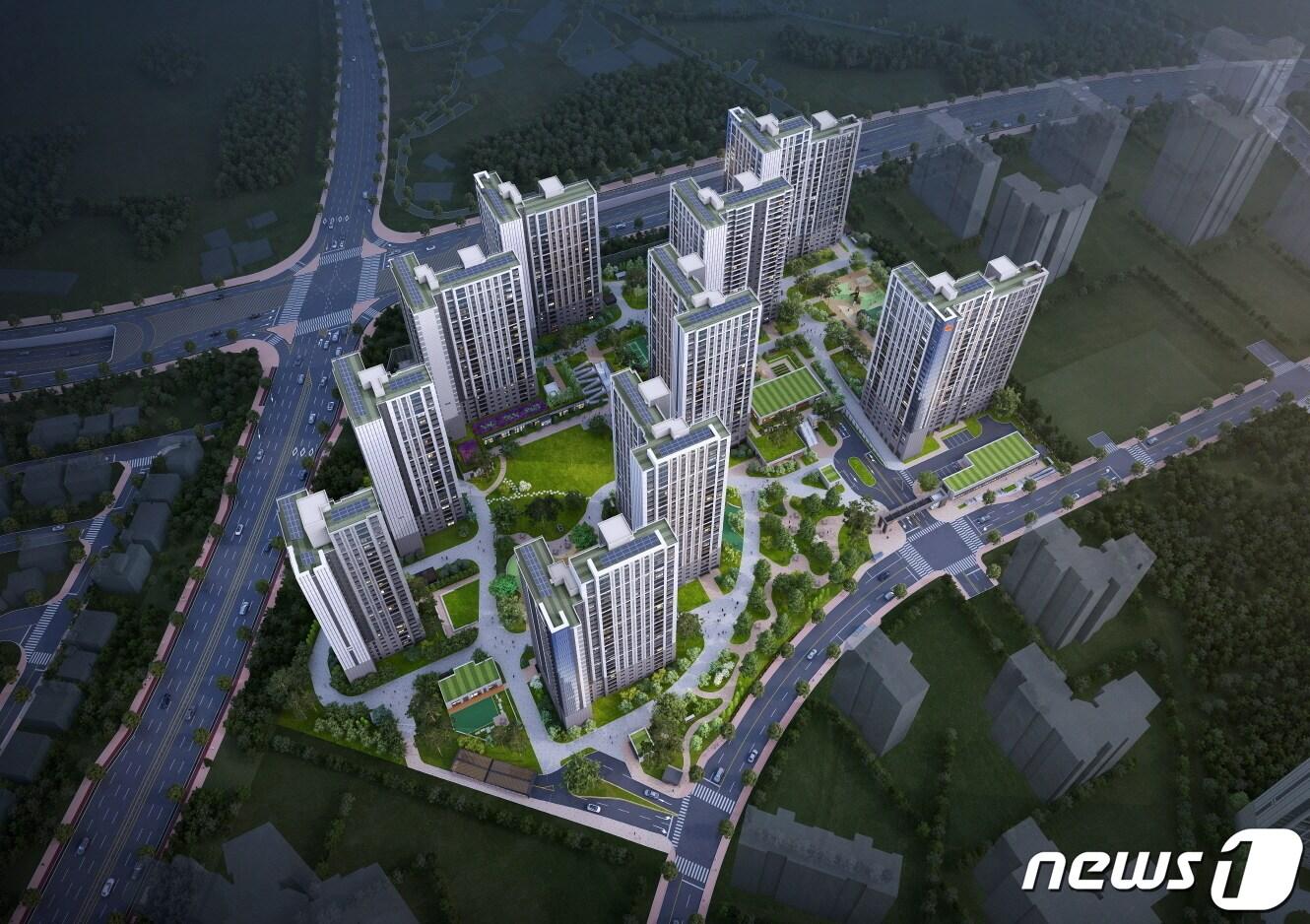 본문 이미지 - ‘e편한세상 평택 라씨엘로&#40;2-1블록&#41; 조감도ⓒ 뉴스1