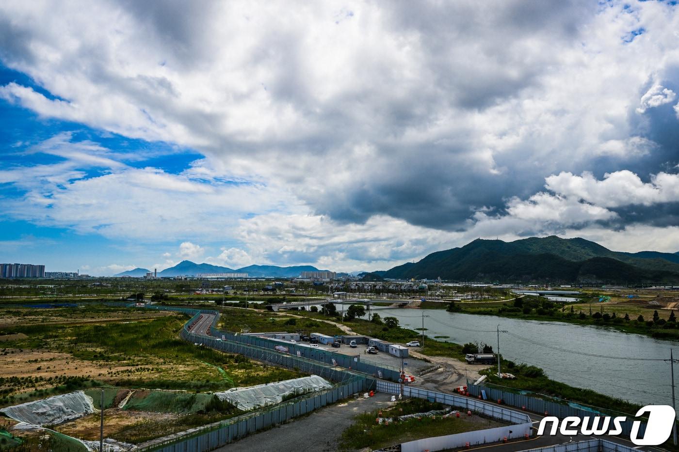 부산 EDC 대저동 전망대에서 바라본 전경. 2025년 말까지 건축 착공 예정이다. (사진제공 = 환경부 공동취재단) ⓒ 뉴스1