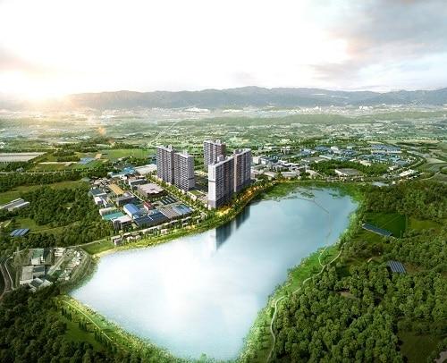 본문 이미지 - 진천 힐데스하임 레이크뷰 항공 조감도. ⓒ 뉴스1