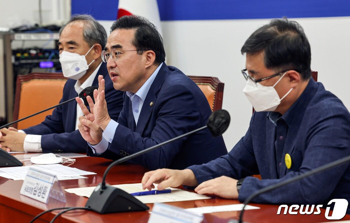 본문 이미지 - 박홍근 더불어민주당 원내대표. (공동취재) 2022.8.1/뉴스1 ⓒ News1 허경 기자