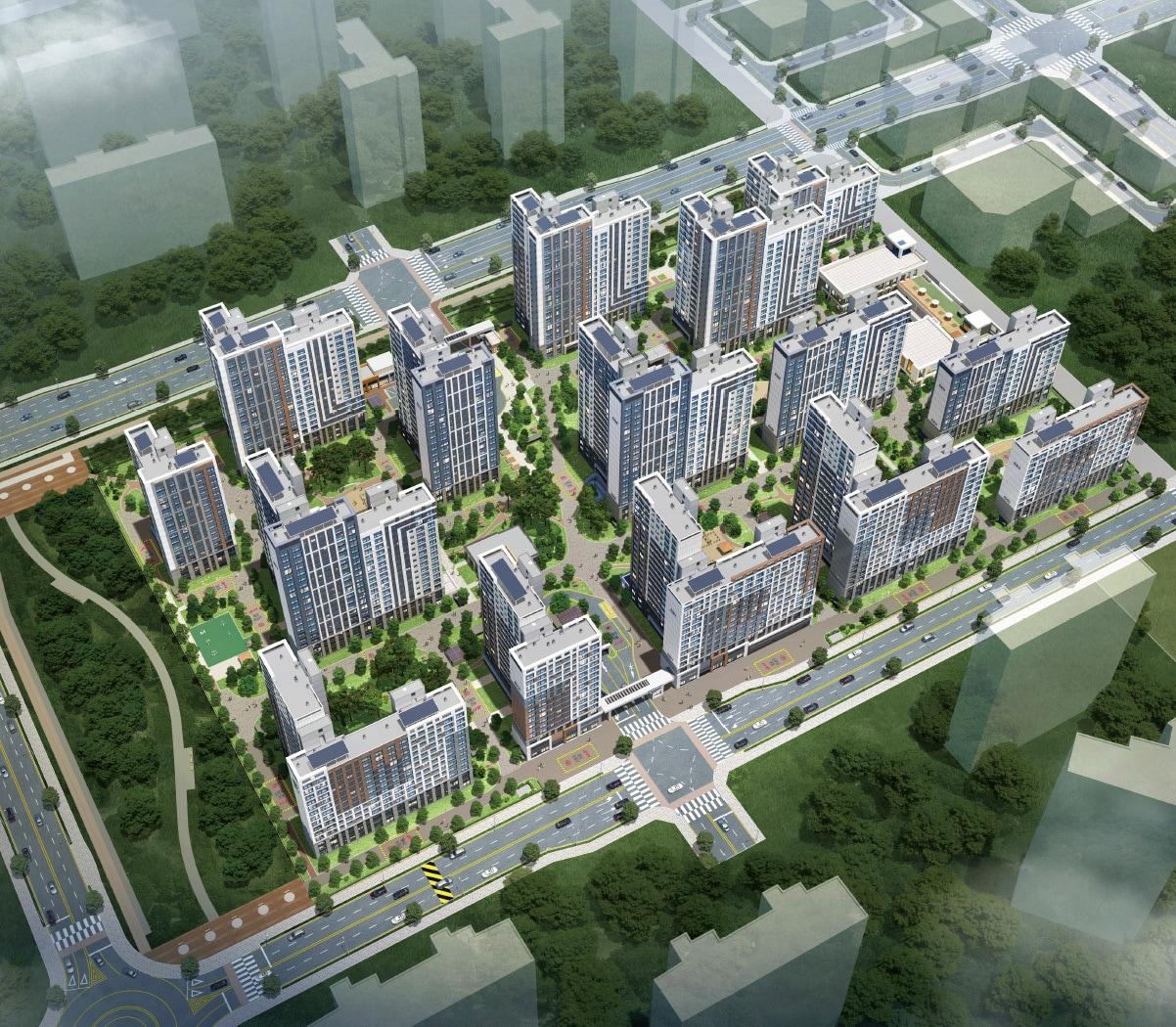 본문 이미지 - 평택고덕 A-53블록 단지 조감도. ⓒ 뉴스1