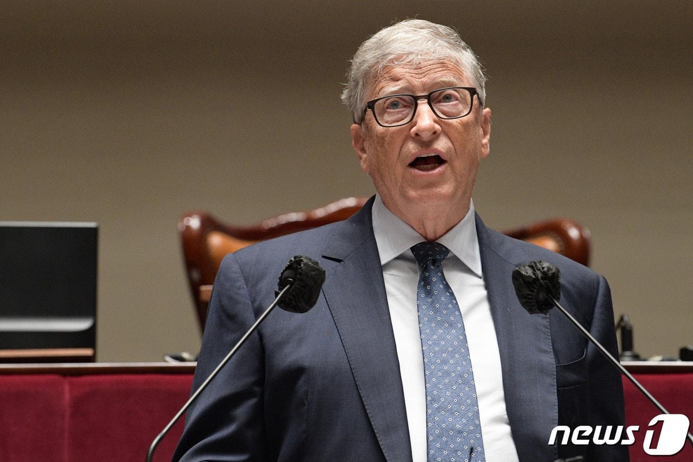 빌 게이츠 빌 앤 멜린다 게이츠 재단 공동 이사장이 지난 2022년 8월 16일 서울 여의도 국회에서 연설을 하고 있다. (공동취재) 2022.8.16/뉴스1 ⓒ News1 이재명 기자