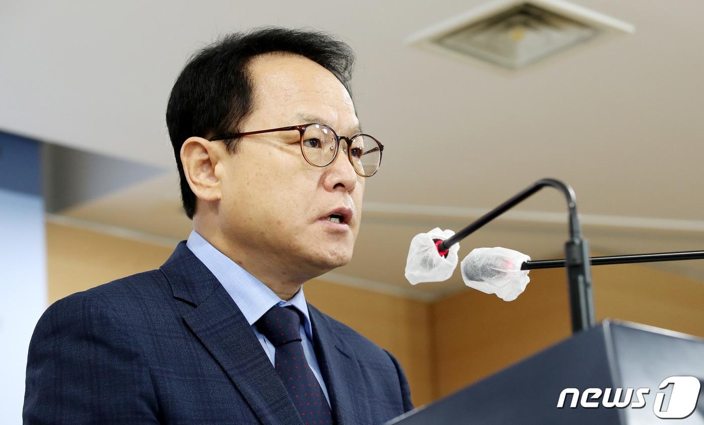 본문 이미지 - 김승호 인사혁신처장이 16일 서울 종로구 정부서울청사에서 공직문화 혁신 기본계획을 발표하고 있다. 2022.8.17/뉴스1 ⓒ News1 박지혜 기자