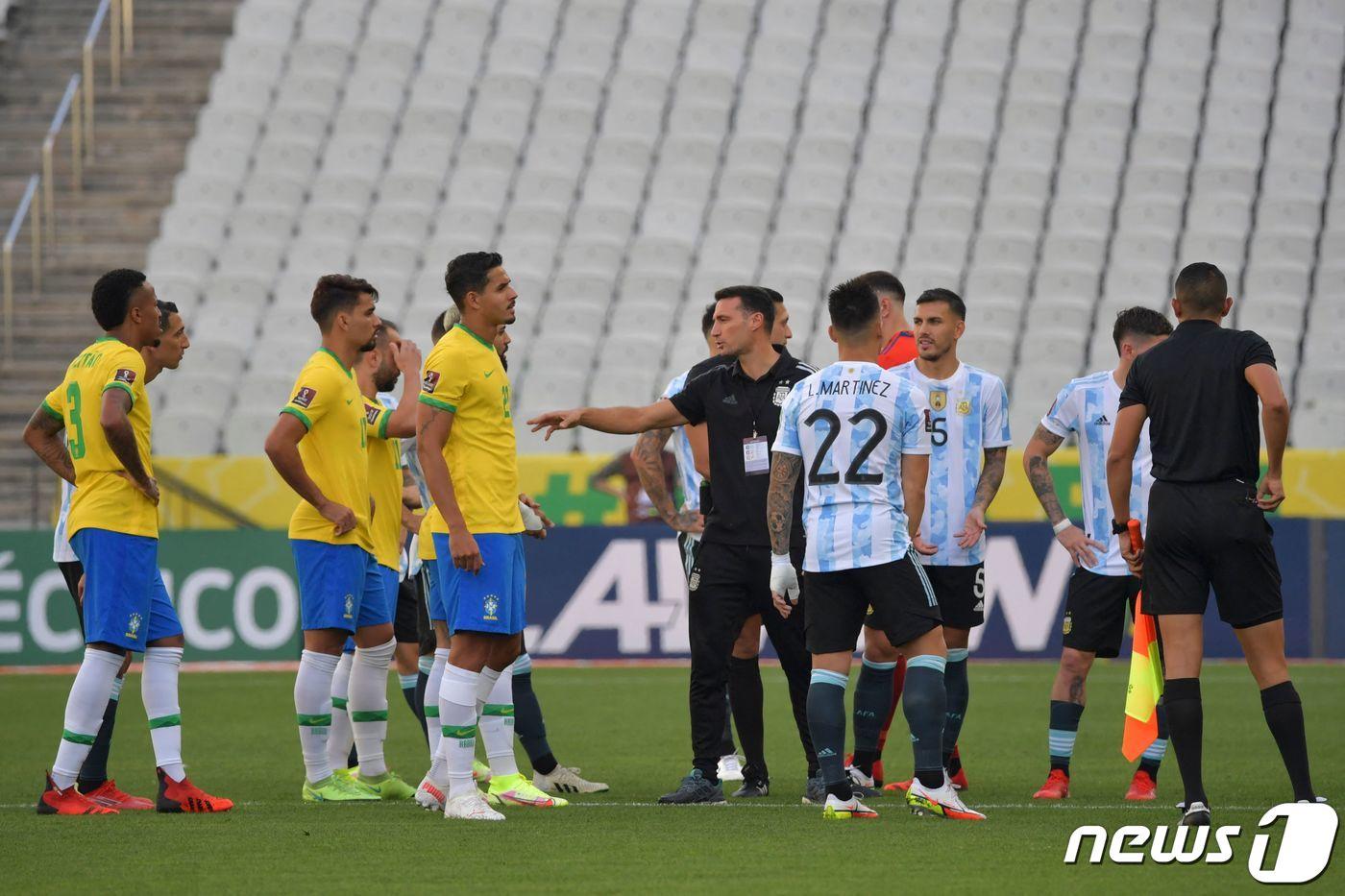 지난해 9월 중단됐던 브라질과 아르헨티나의 카타르 월드컵 예선 재경기가 열리지 않게 됐다. ⓒ AFP=뉴스1