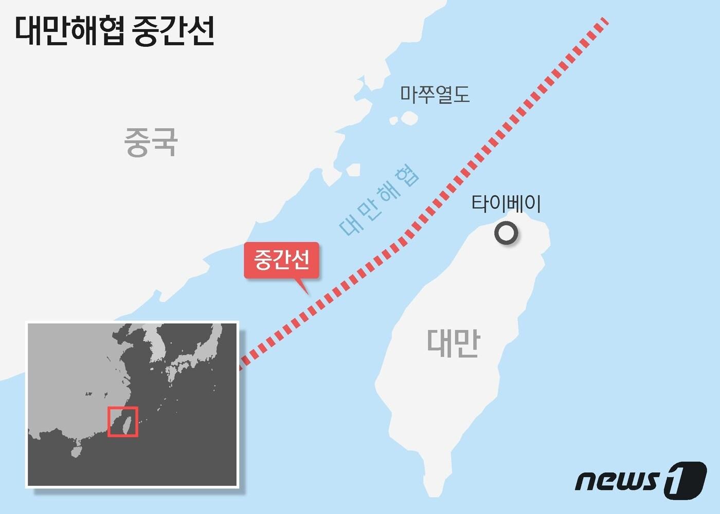 본문 이미지 - 대만해협 중간선 ⓒ News1 DB