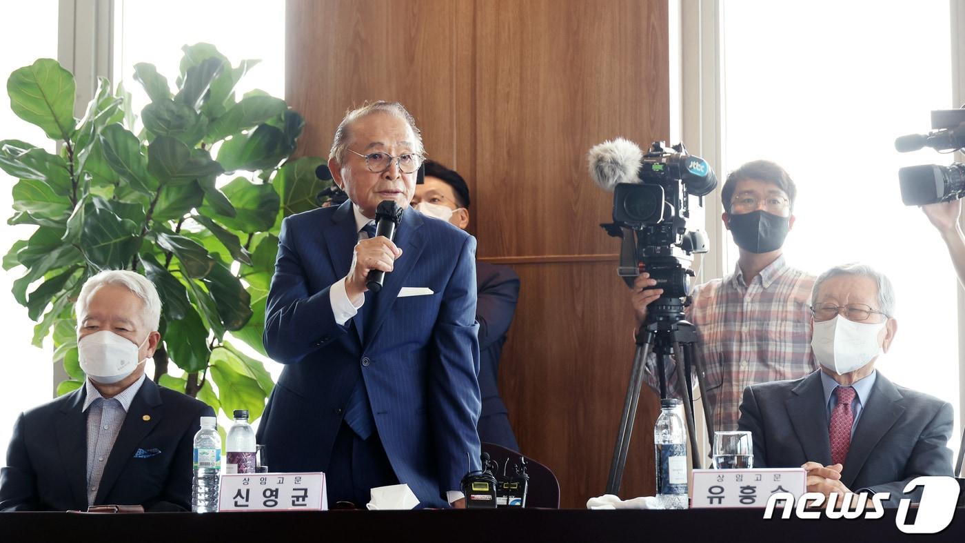 본문 이미지 - 신영균 국민의힘 상임고문단 회장. 뉴스1 ⓒ News1 유승관 기자