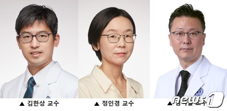 본문 이미지 - (왼쪽부터) 김한상 연세암병원 종양내과 교수, 정인경 연세대 의대 의생명시스템정보학교실 교수, 김백일 연세대 치과대학 예방치과학교실 교수 (연세의료원 제공)