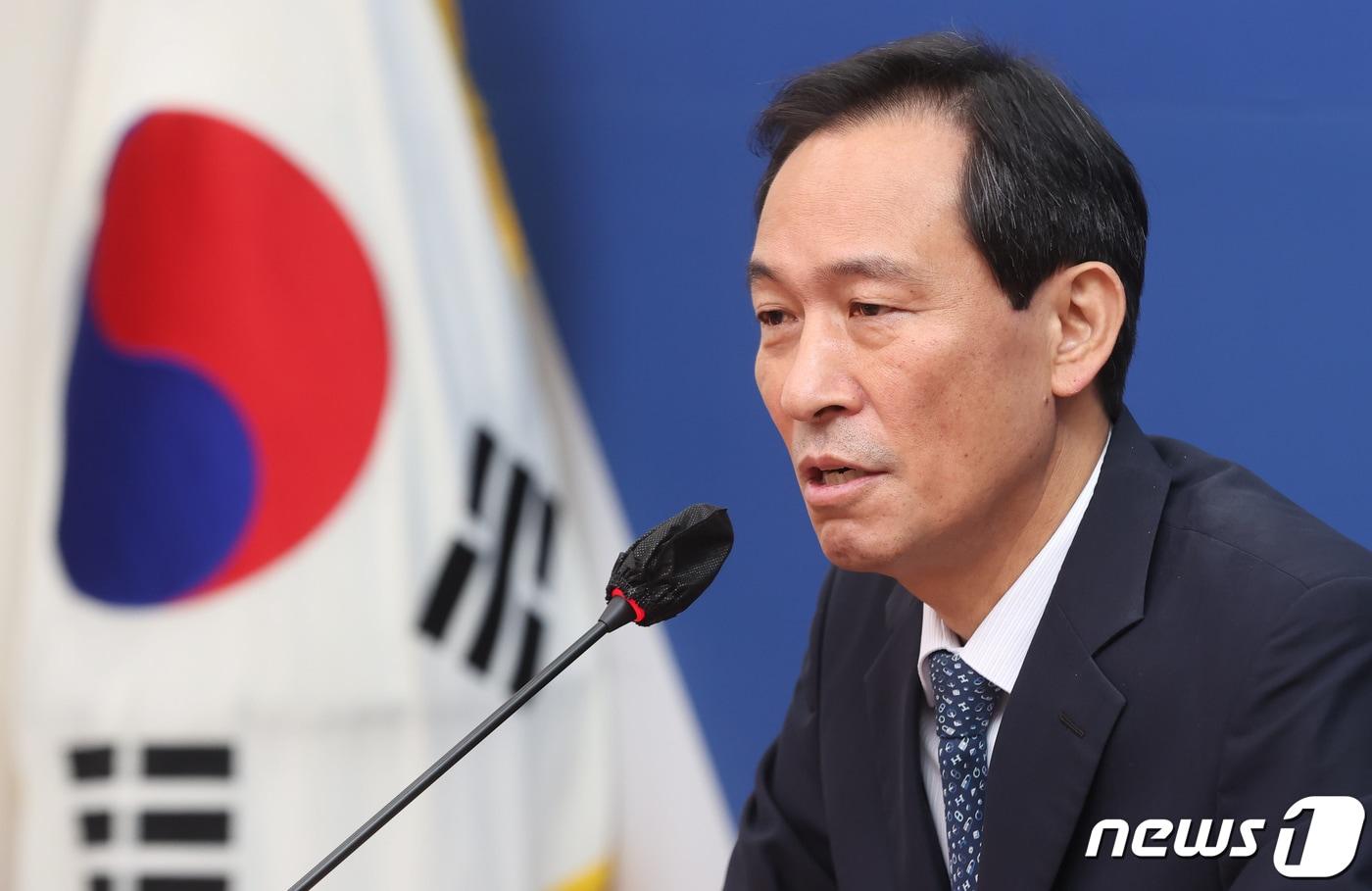 본문 이미지 - 우상호 더불어민주당 의원. (공동취재) /뉴스1 ⓒ News1 유승관 기자