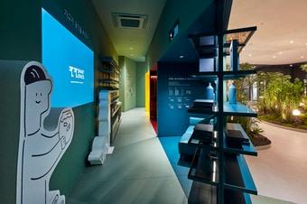 본문 이미지 -  하늘채 견본주택 내 칸칸스마트스페이스 소개 공간. /코오롱글로벌 제공