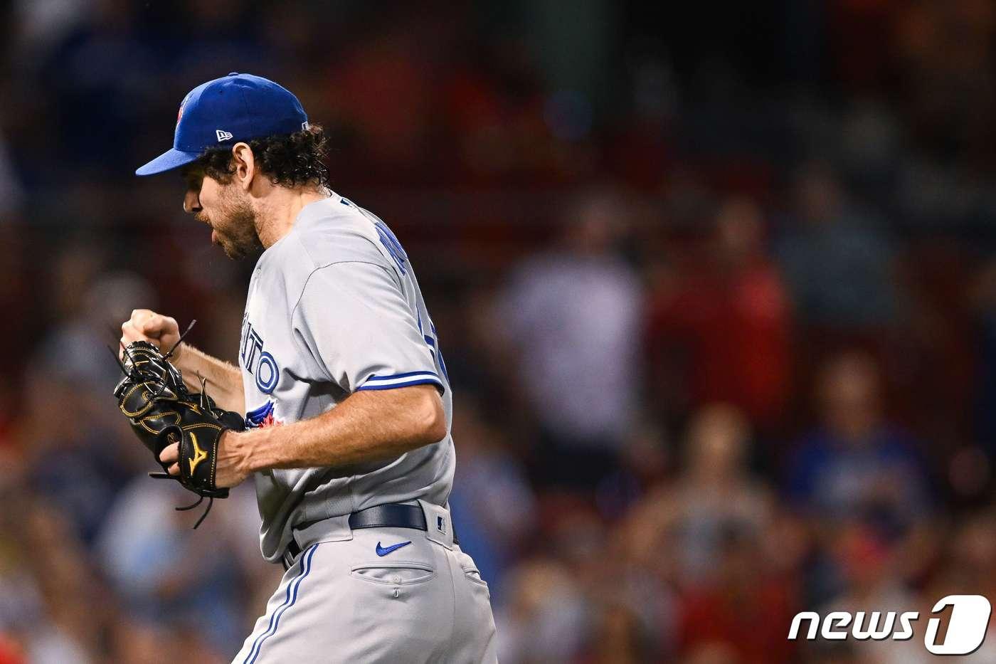 토론토 블루제이스의 마무리 투수 조던 로마노. ⓒ AFP=뉴스1