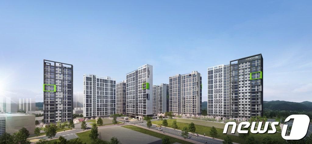 본문 이미지 - '아산 한신더휴' 투시도. (한신공영 제공)