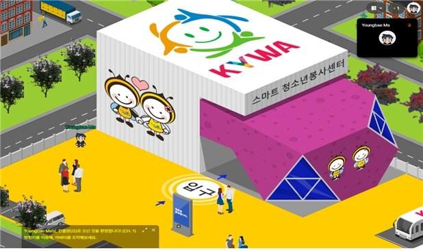 본문 이미지 - 메타버스(ZEP)에서 만나는 스마트청소년봉사센터(한국청소년활동진흥원 제공)